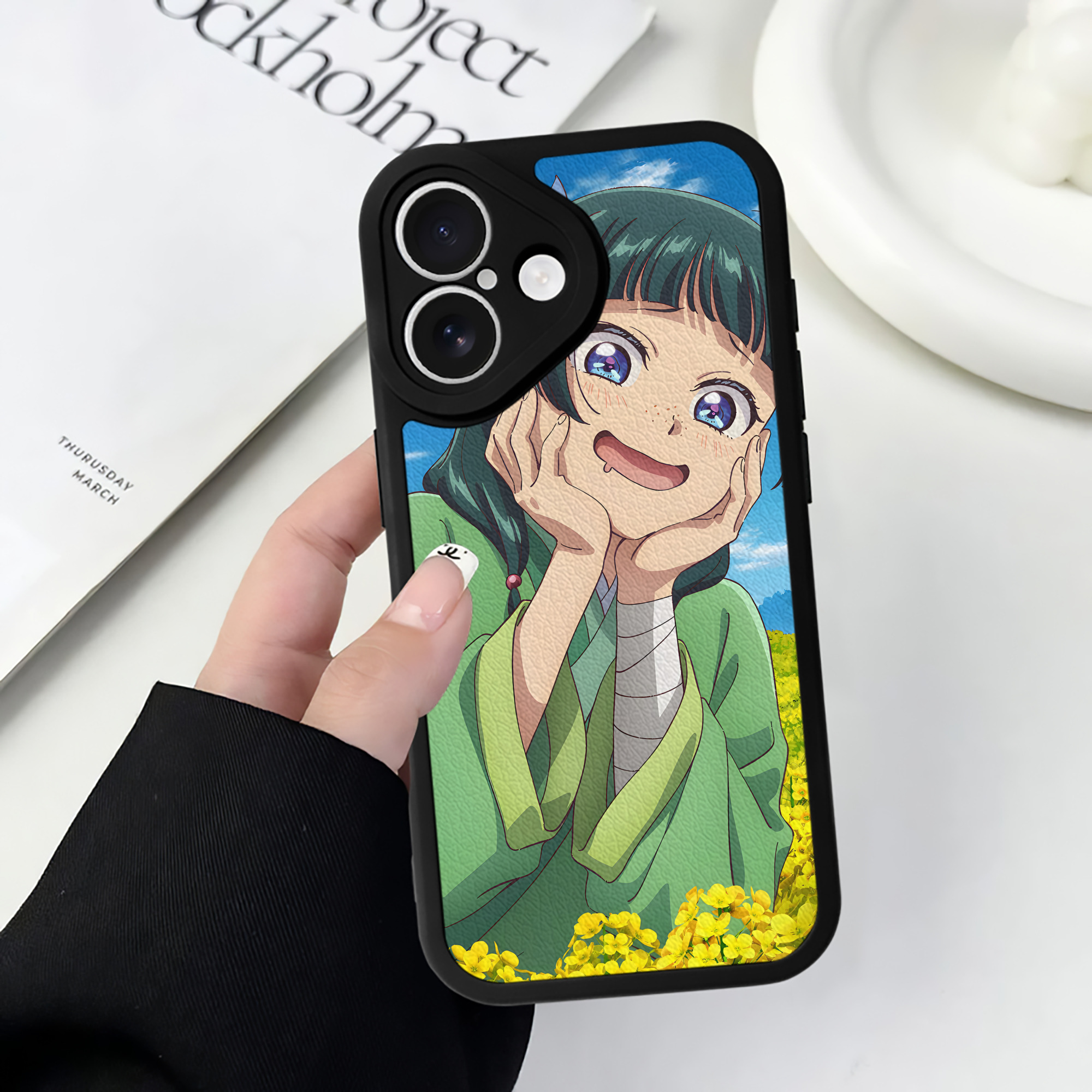 （画像用） 薬屋のひとりごと The Apothecary Diaries 【iPhone 16シリーズ対応】シリコンスマホケース（レザー調） 材質：シリコン